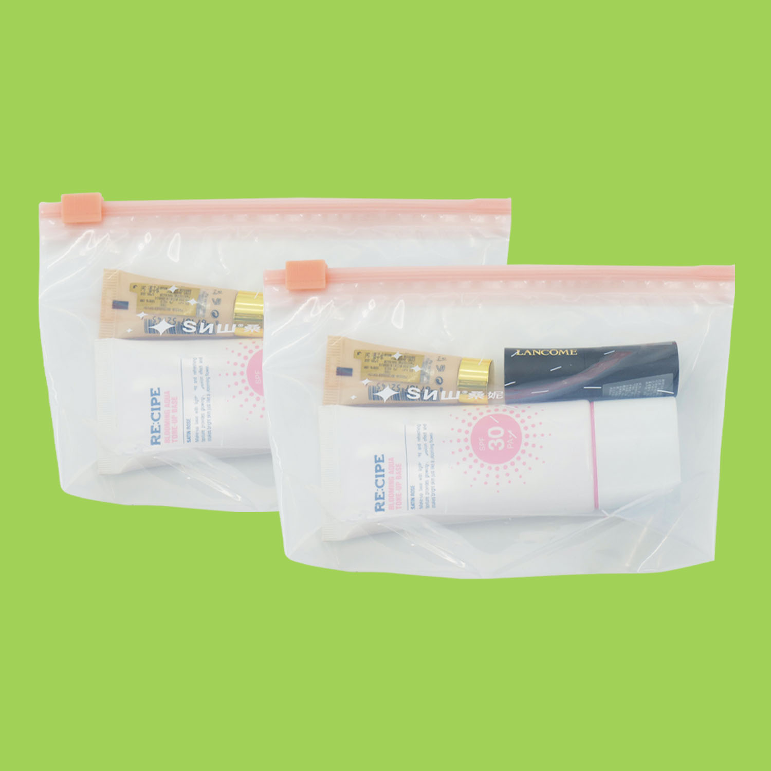 resealable plastic packaging bags 1 Cosmetic PE zipper packaging bag1 1