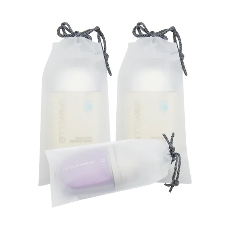 Foundation Liquid CPE Frosted Drawstring Bag